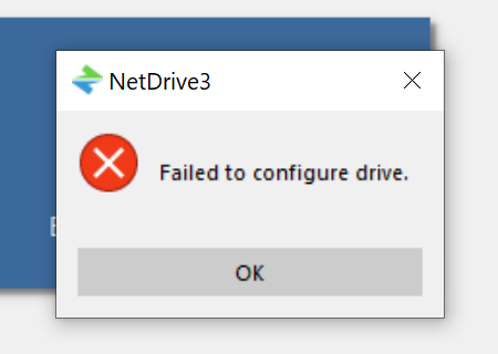 Netdrive fail to config
